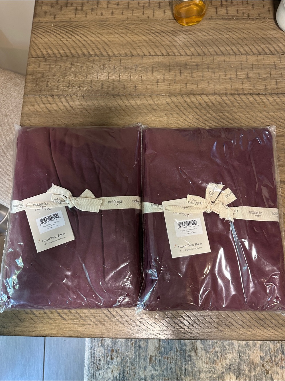 Burgundy Fitted Twin Sheet - Pack of 2